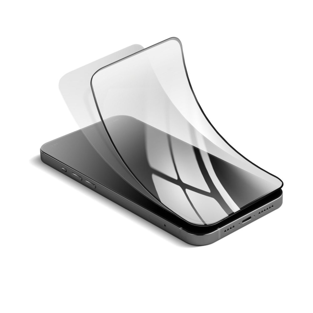 Hybridní sklo pro iPhone 13 PRO MAX / 14 PLUS Forcell Flexible 5D, černé