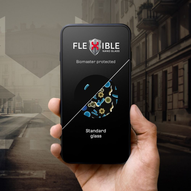 Hybridní sklo pro iPhone 15 PRO – Forcell Flexible Nano Glass