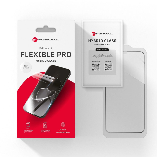 Hybridní sklo pro iPhone 16 – Forcell Flexible Nano Glass
