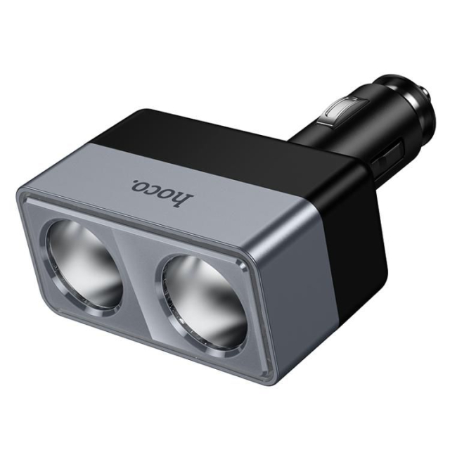 Inteligentní automobilová nabíječka s dvěma zásuvkami pro zapalovač Hoco, 2 zásuvky, max. 240 W/24 V, model Z65, černá