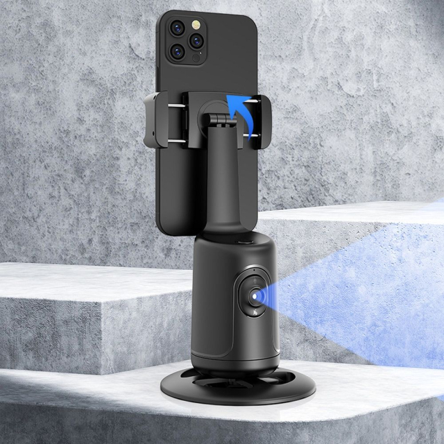 Inteligentní selfie s funkcí sledování obličeje a rozpoznáváním gest, model P1, černá