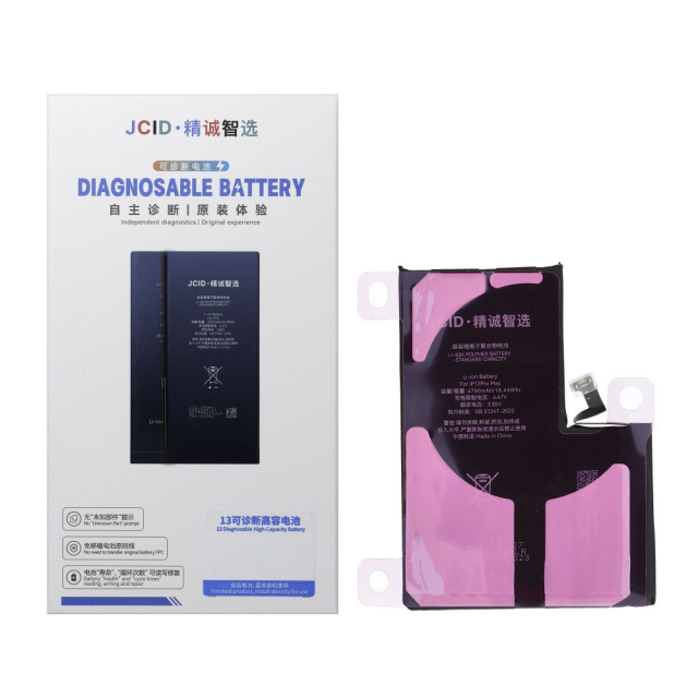 JCID – diagnostikovatelná (použitá) baterie pro iPhone 13 Pro Max, 4790 mAh (vysoká kapacita)