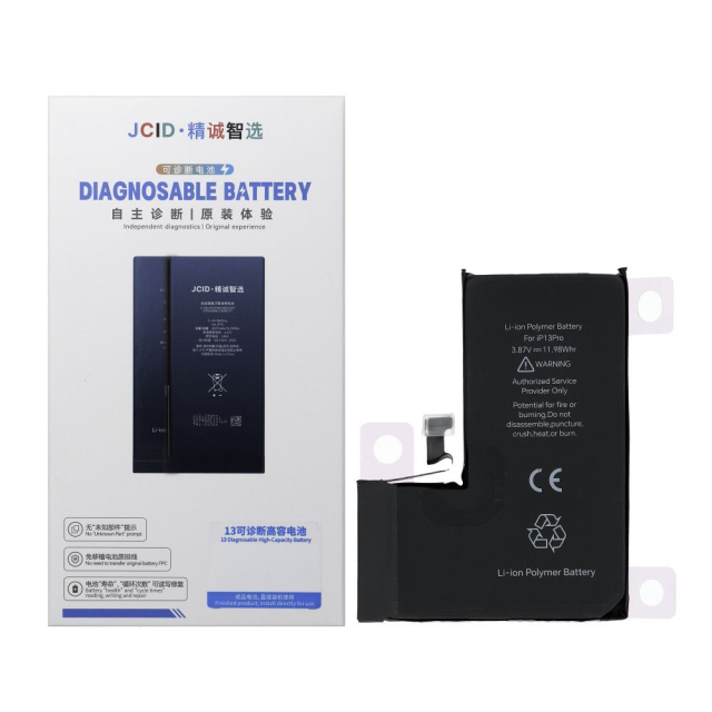 JCID – testovaná (použitá) baterie pro iPhone 13 Pro, 3095 mAh (standardní kapacita)