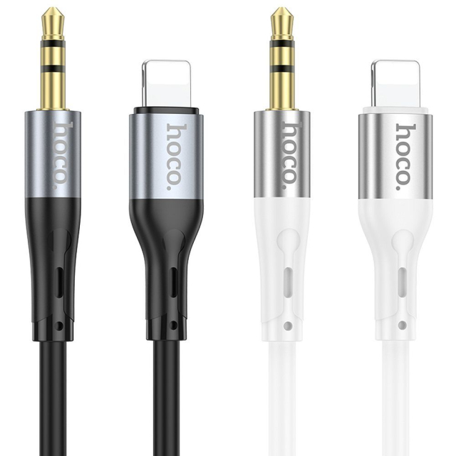 Kabel AUX jack 3,5 mm na Lightning Hoco 1 m UPA22 černý