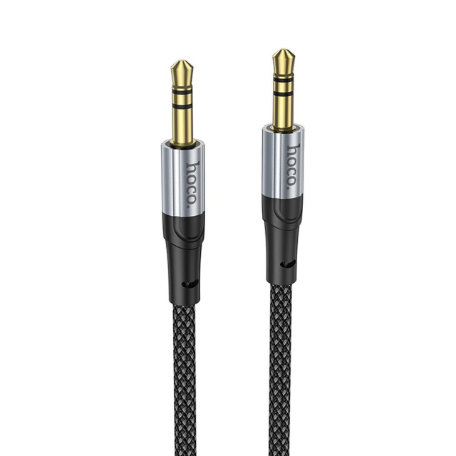 Kabel AUX z konektoru 3,5 mm na konektor 3,5 mm Hoco, 1 m, UPA26, černý