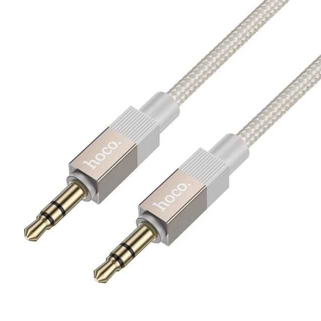Kabel AUX z konektoru 3,5 mm (samec) na konektor 3,5 mm (samec) Hoco, 1 m, UPA32, pozlacený