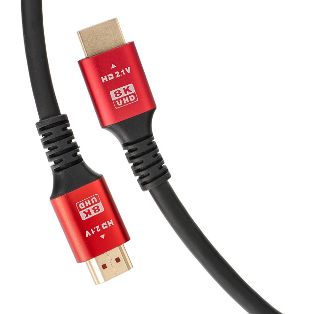 Kabel HDMI 2.1 8K 60 Hz / 4K 120 Hz – Ultra High Speed, HDR, eARC, VRR, 48 Gbps, 1 m, černý