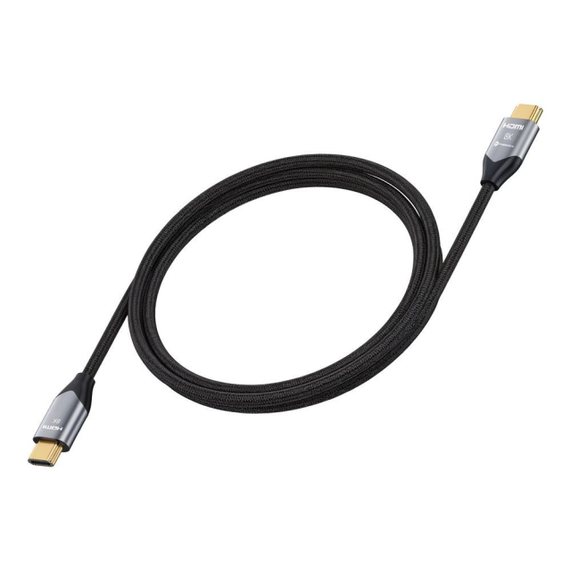 Kabel HDMI 2.1 Forcell Cafule 8K 60 Hz / 4K 120 Hz – Ultra High Speed, HDR, eARC, VRR, 48 Gbps, 2 m, černý