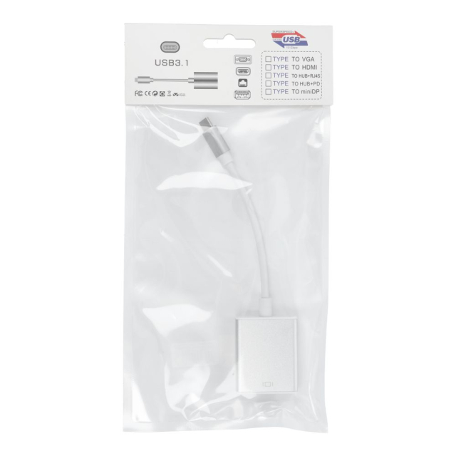 Kabel HDMI (samice) na typ C 3.1 (samec) Plug & Play 4K