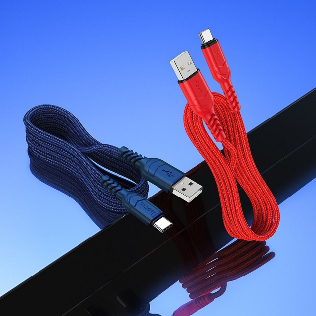 Kabel Hoco USB A na USB C, QC 3A, 1 m, X59 modrý