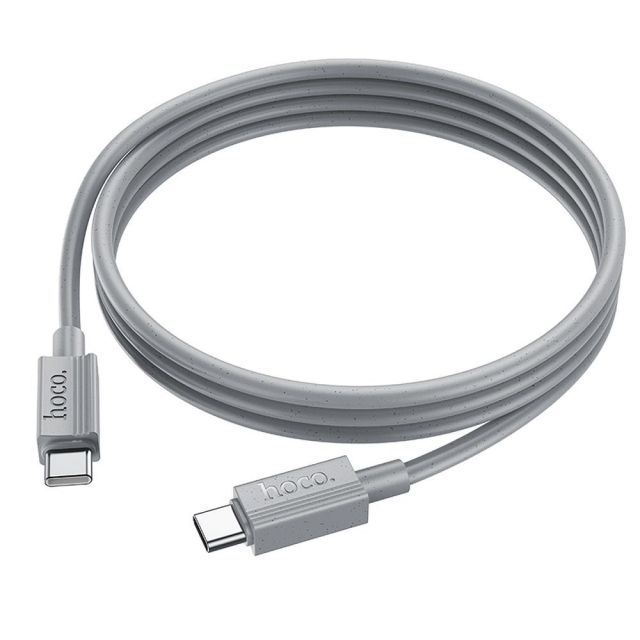 Kabel Hoco USB-C na USB-C, 3 A, 60 W, 1 m, X107, šedý