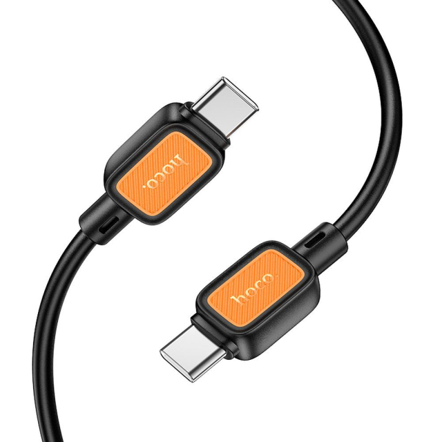 Kabel Hoco USB-C na USB-C, 3 A, 60 W, 1 m, X108, černý