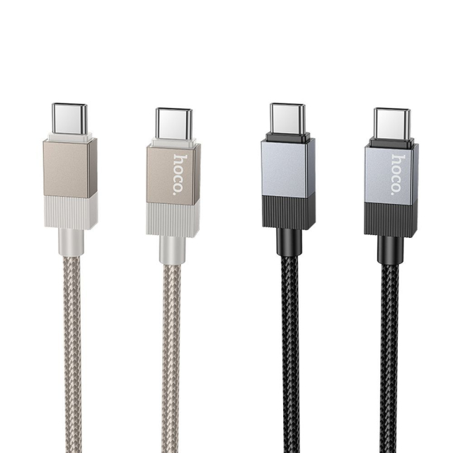 Kabel Hoco USB-C na USB-C, 3 A, 60 W, 1 m, X110, zlatý