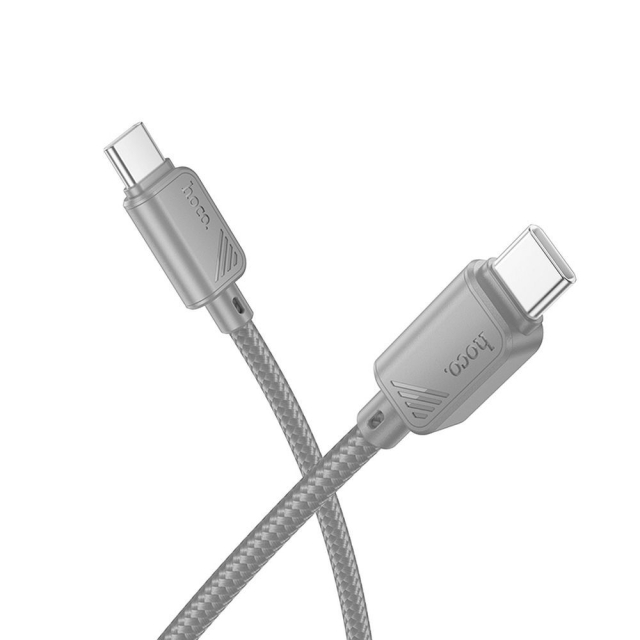 Kabel Hoco USB-C na USB-C, 3 A, 60 W, 1 m, X113, šedý