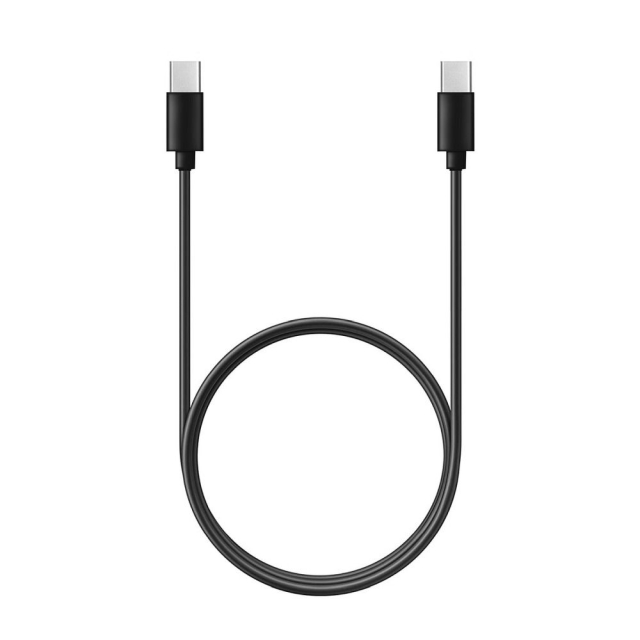 Kabel typu C na typ C, PD, QC, 3 A, 60 W, C296 (dlouhý konektor 8 mm), 1 m, černý