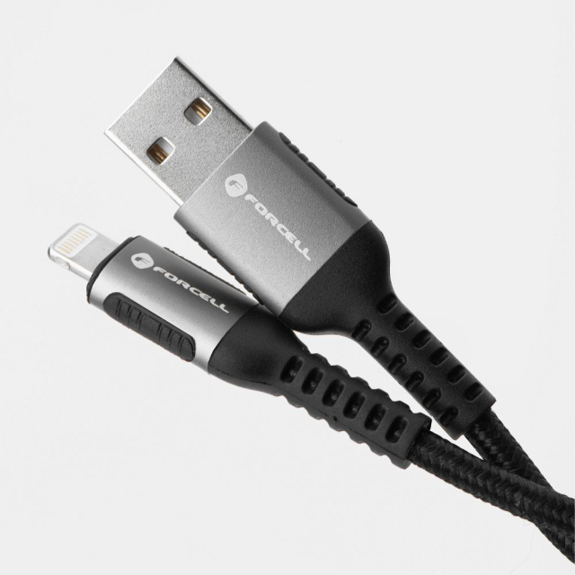 Kabel USB A na Lightning Forcell F-Energy 2,4 A 12 W Cafule 0,25 m C257 černý