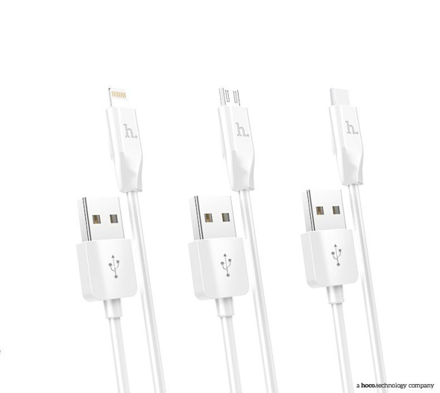 Kabel USB A na Lightning Hoco 2,1 A, 1 m, 1 ks, bílý
