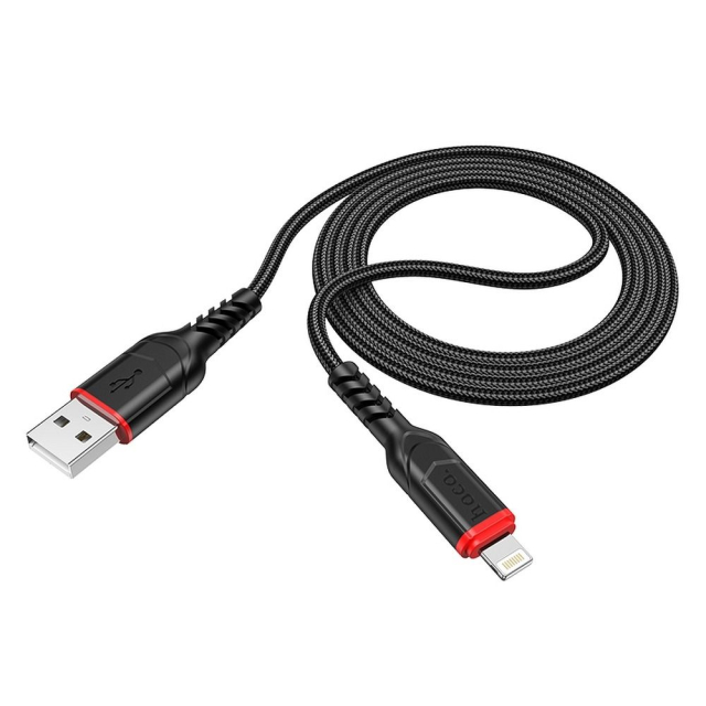 Kabel USB A na Lightning Hoco 2,4 A, 1 m, X59, černý
