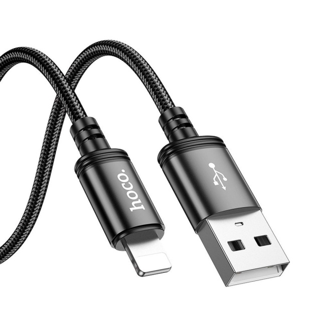 Kabel USB A na Lightning Hoco 2,4 A, 2 m, X89, černý
