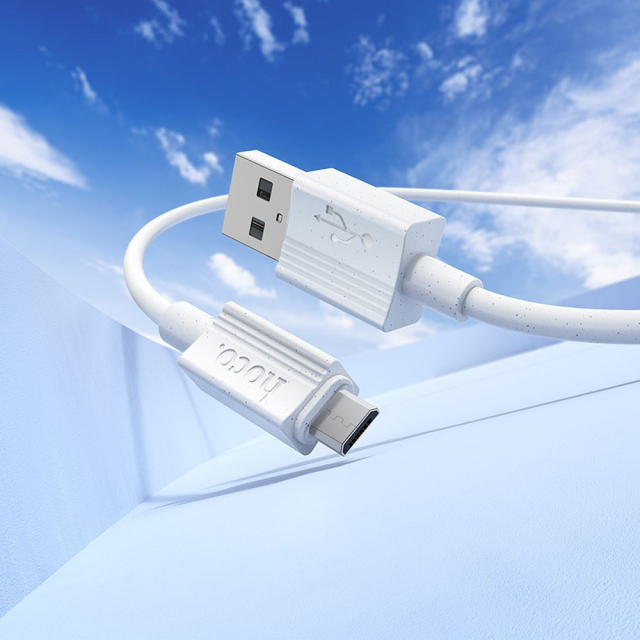 Kabel USB A na Micro USB Hoco 2,4 A, 1 m, X107, bílý