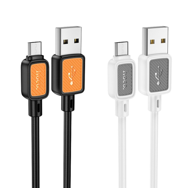 Kabel USB A na Micro USB Hoco 2,4 A, 1 m, X108, bílý