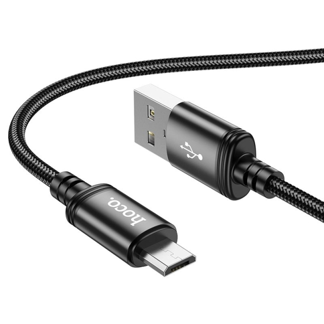Kabel USB A na Micro USB Hoco 2,4 A, 1 m, X89, černý