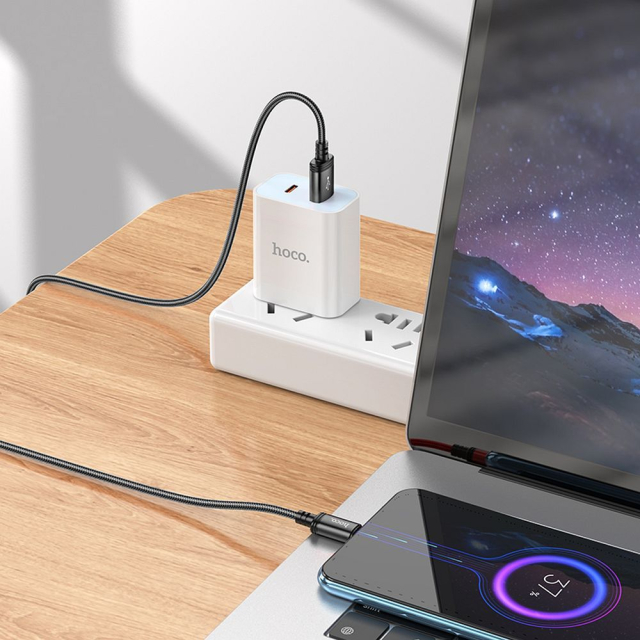 Kabel USB A na Micro USB Hoco 2,4 A, 2 m, X89, černý