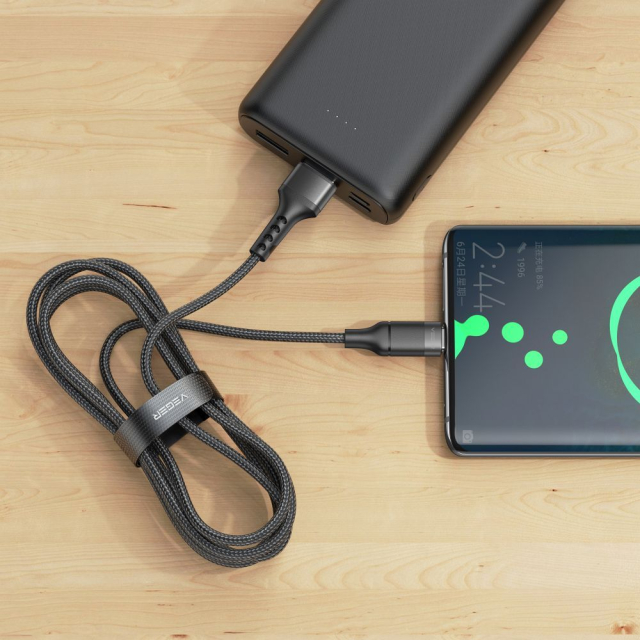 Kabel USB A na Typ C VEGER PD 5 A 25 W AC03 1,2 m černý