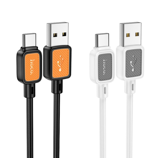 Kabel USB A na USB C Hoco 3 A, 1 m, X108, černý