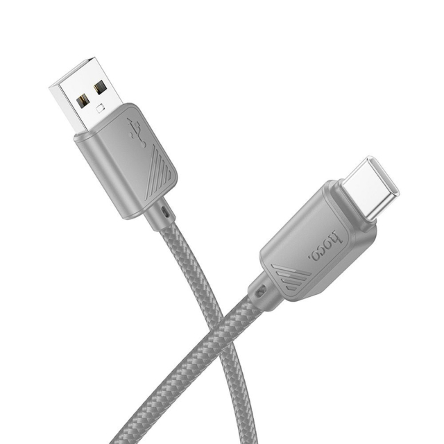 Kabel USB A na USB C Hoco 3 A, 1 m, X113, šedý