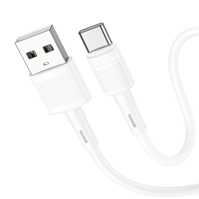 Kabel USB A na USB C Hoco 3 A, 1 m, X83, bílý