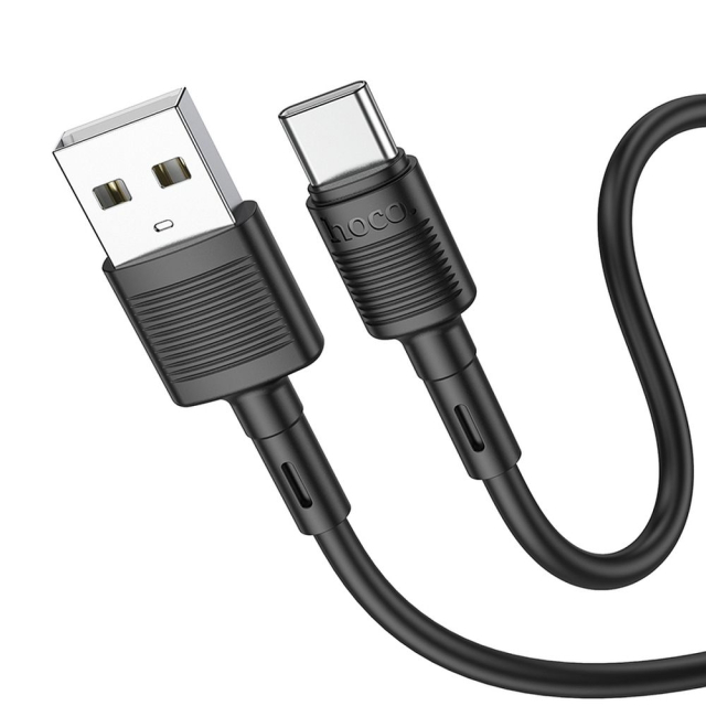 Kabel USB A na USB C Hoco 3 A, 1 m, X83, černý