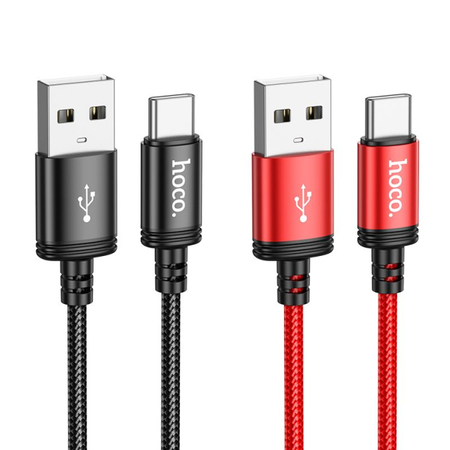 Kabel USB A na USB C Hoco 3A, 1 m, X89, černý