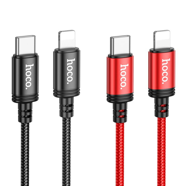 Kabel USB-C na Lightning Hoco PD 20 W, 1 m, X89, černý