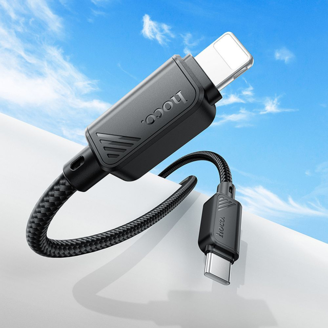 Kabel USB-C na Lightning Hoco PD 27 W, 1 m, X113, černý