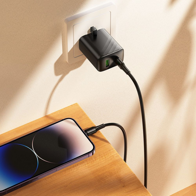 Kabel USB-C na Lightning Hoco PD 27 W, 1 m, X120, černý