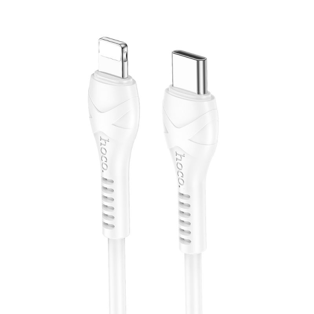 Kabel USB-C na Lightning Hoco PD 27 W, 1 m, X37, bílý