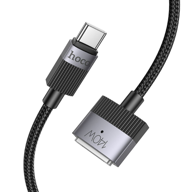 Kabel USB-C na Mag3 Hoco 5 A, 140 W, magnetický, 1,8 m, U141, černý