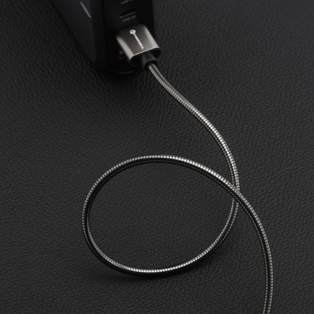 Kabel USB-C na USB-C Forcell F-Energy QC4.0 PD 5 A 100 W E-Mark Metal 1 m C239 stříbrný