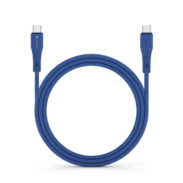 Kabel USB-C na USB-C Forcell F-Energy QC4.0 PD 5 A 100 W, silikonový, 1 m, C347, tmavě modrý