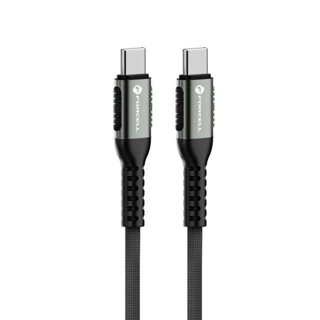 Kabel USB-C na USB-C Forcell F-Energy QC4.0 PD 5 A 240 W Cafule 0,25 m C263 černý