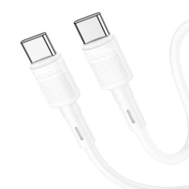 Kabel USB-C na USB-C Hoco 3 A, 60 W, 1 m, X83, bílý