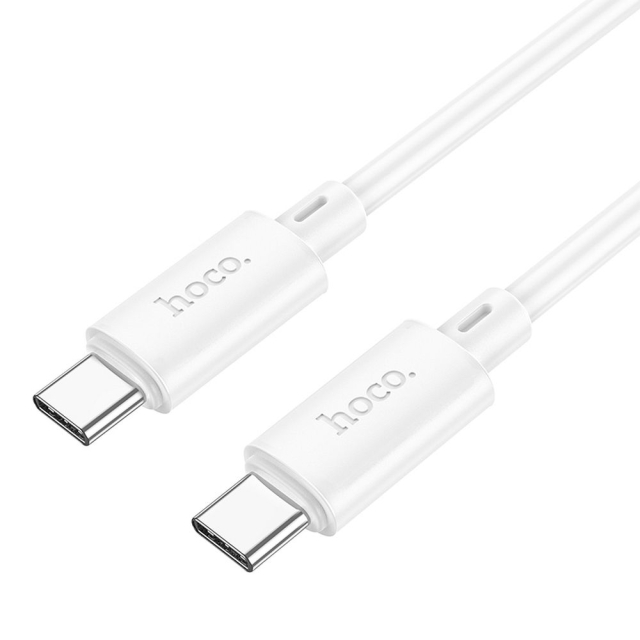 Kabel USB-C na USB-C Hoco 3 A, 60 W, 1 m, X88, bílý