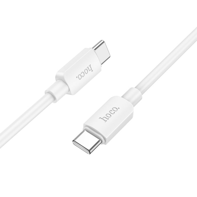 Kabel USB-C na USB-C Hoco 3 A, 60 W, 1 m, X96, bílý