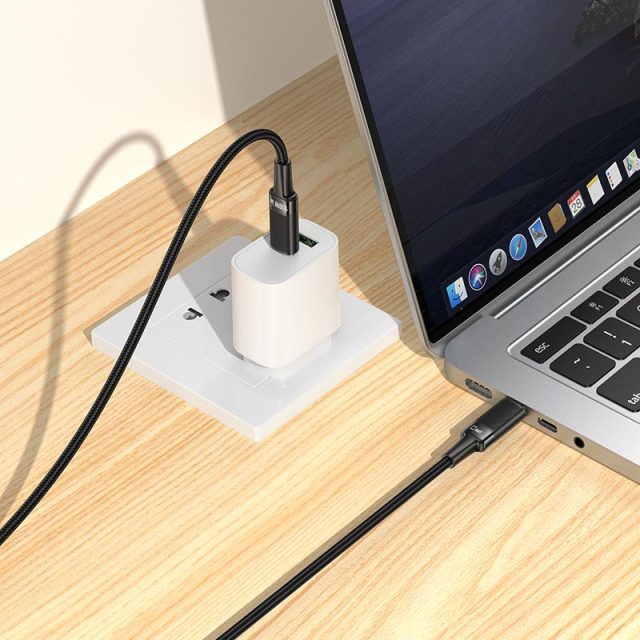 Kabel USB-C na USB-C Hoco PD 5 A, 100 W, 1,2 m, U153, Extreme black