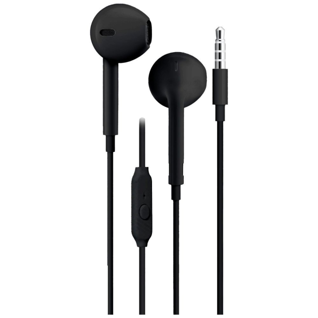 Kabelová sluchátka s konektorem 3,5 mm Blue Star PA-E65, 1,2 m, černá