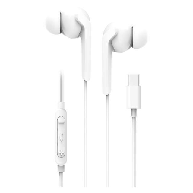 Kabelová sluchátka USB-C (DAC) Blue Star M15C, 1,2 m, bílá