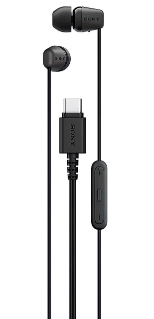 Kabelová sluchátka USB-C SONY EX15C, černá