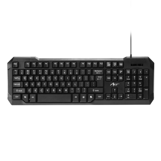 Klávesnice ART s kabelem USB typu A, rozložení QWERTY, model AK-46U, černá