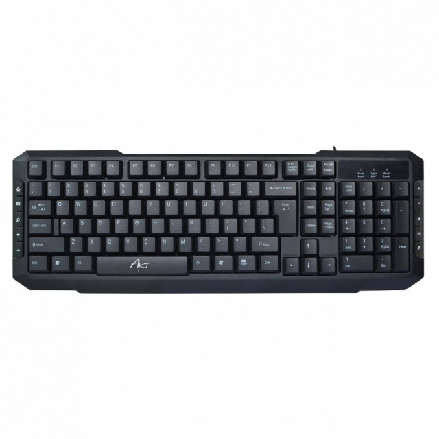 Klávesnice ART s kabelem USB typu A, rozložení QWERTY, model AK-47U, černá